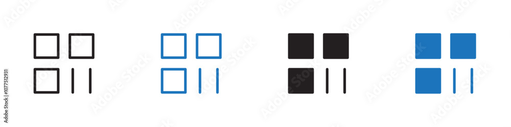 Two dimensional code icon Vector set outline Two dimensional code icon Vector set outline