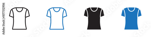 Tshirt icon Vector set outline