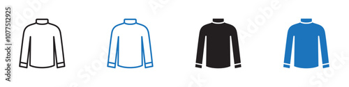 Turtle neck icon Vector set outline