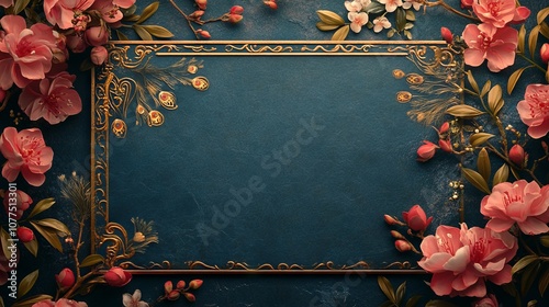 Indian wedding invitation on a table with peacock design  