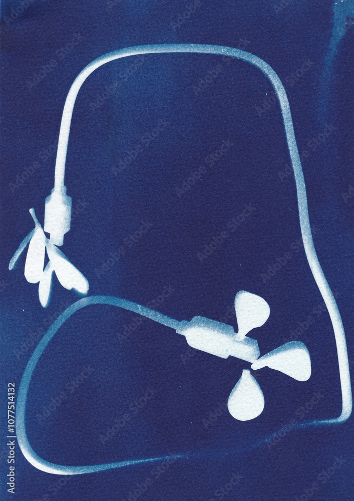 © Tania Cervian/Stocksy - Conceptual cyanotype of everyday objects © Tania Cervian/Stocksy - Conceptual cyanotype of everyday objects