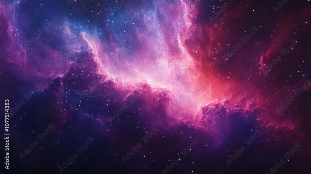 Fototapeta premium Nebula and galaxies in space. Abstract cosmos background