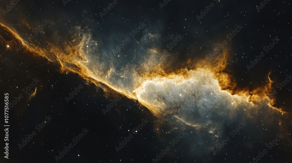 Fototapeta premium Nebula and galaxies in space. Abstract cosmos background