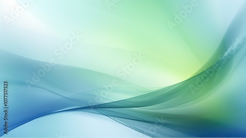Abstract Green and Blue Swirling Design