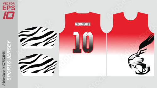 Seamless jersey pattern ready for sublimation printing, ideal for sportswear and athletic apparel. This high-resolution, vector-based design features a dynamic, modern look with bold lines, geometric 