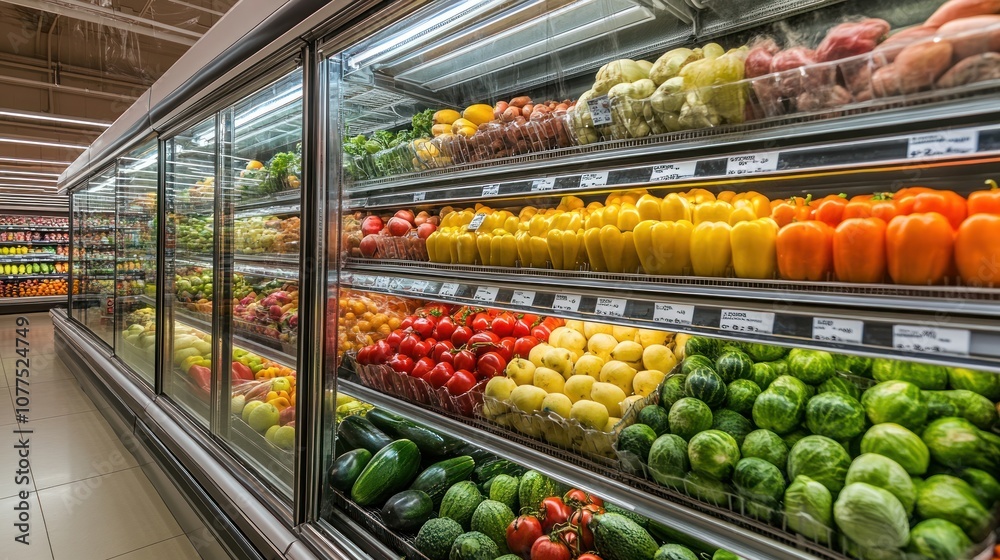 Fresh Produce Aisle in a Supermarket Fresh Produce Aisle in a Supermarket