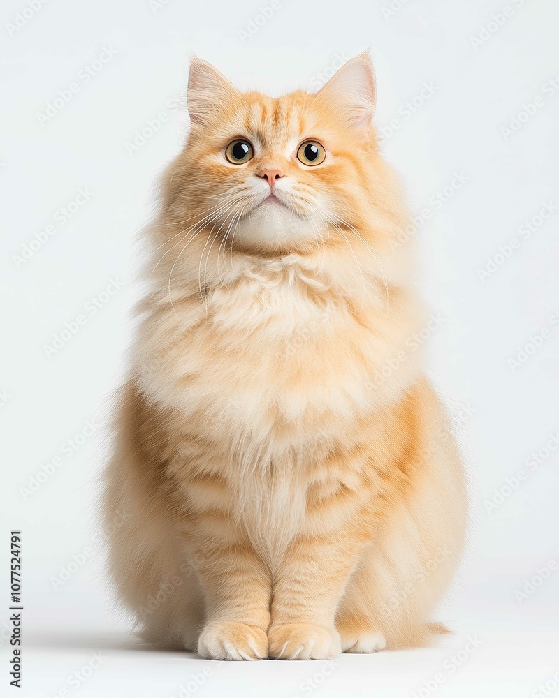 Fototapeta premium High-Resolution Realistic Portrait of a Persian Cat with Detailed Fur and Expressive Eyes