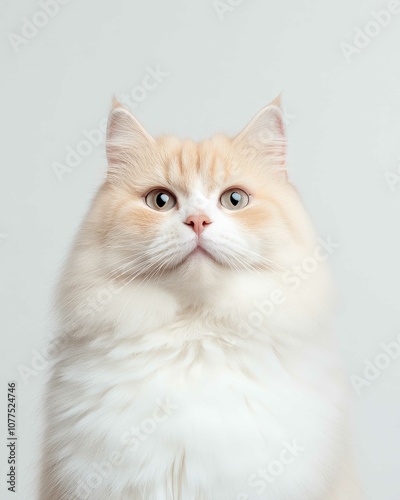 High-Resolution Realistic Portrait of a Persian Cat with Detailed Fur and Expressive Eyes