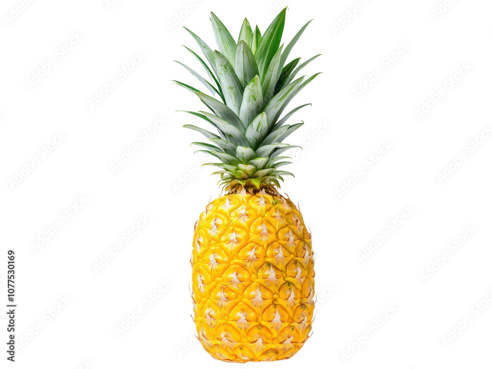 Fresh Pineapple with Lush Green Leaves Fresh Pineapple with Lush Green Leaves