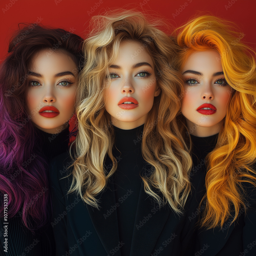 3, freudninnen, models, frauen, mädchen, girls, 2, blond, frisuren, locken, haare, brünett, dunkelhaarig, frau, schönheit, mädchen, gestalten, freund, gesicht, ehepaar, haar, leute, freundschaft, pers