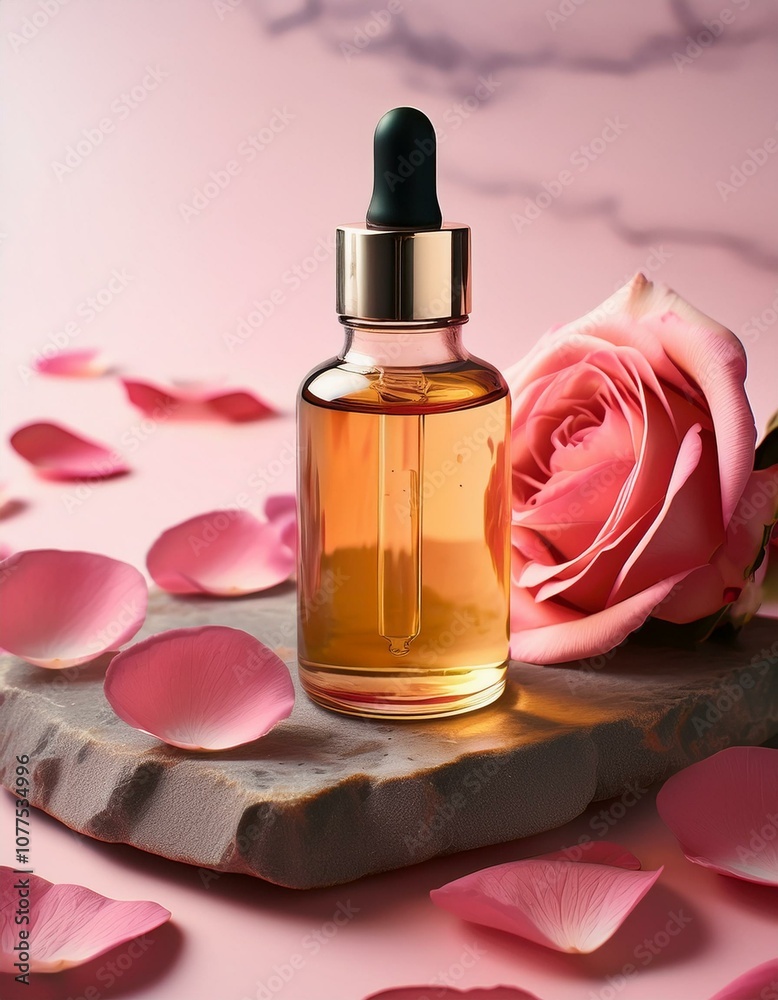Rose scented oil & petals Rose scented oil & petals