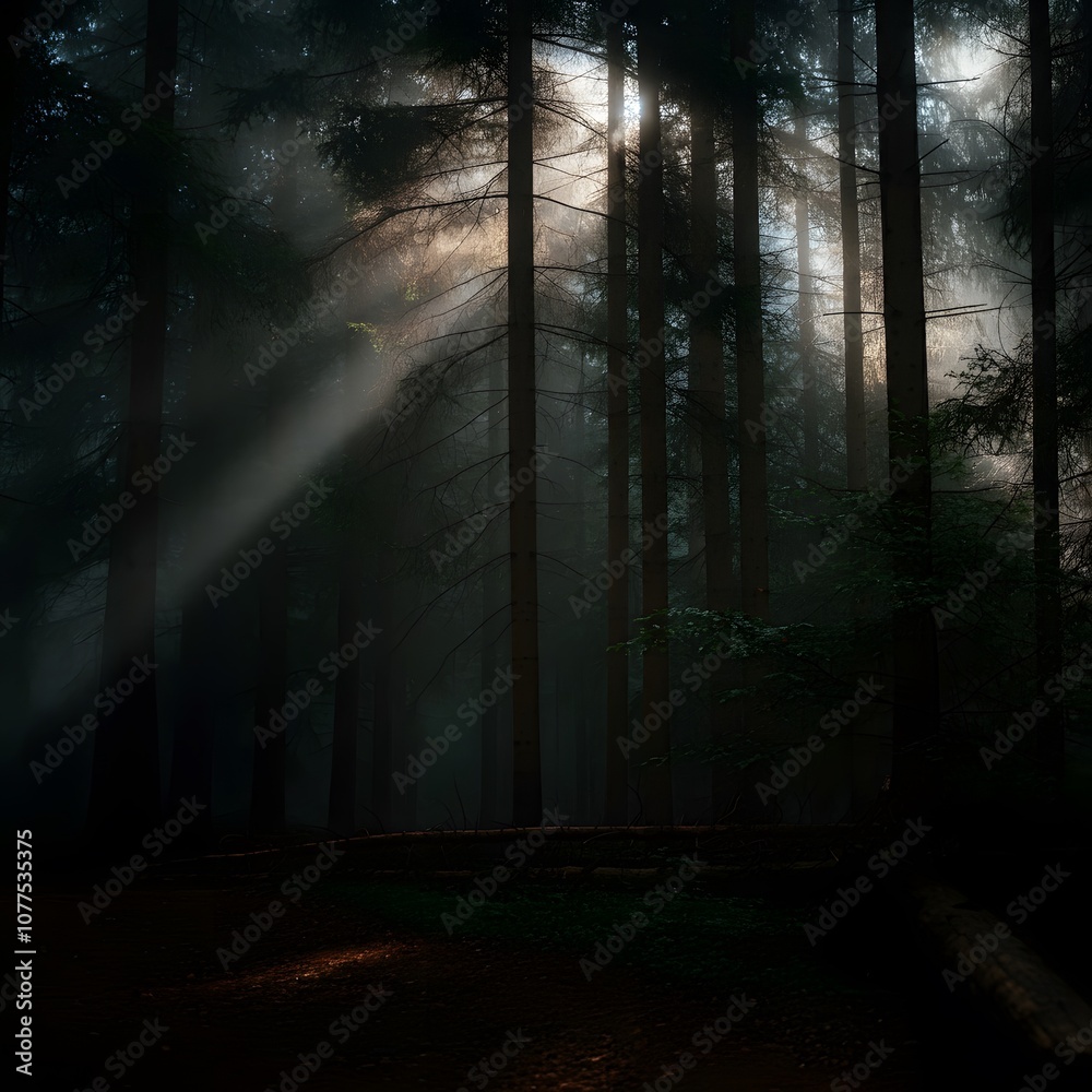 Fototapeta premium Morning in the forest 