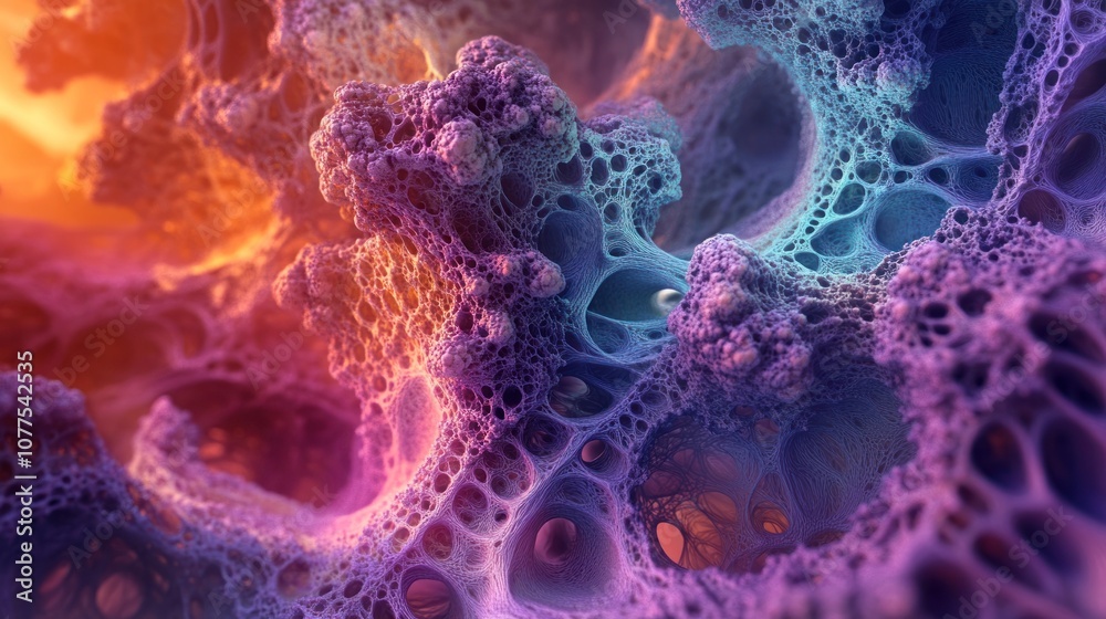Abstract Purple and Blue Fractal Abstract Purple and Blue Fractal