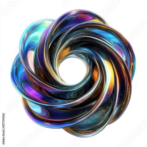 Colorful abstract swirl wit...