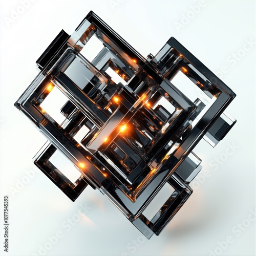 Futuristic abstract glass s...