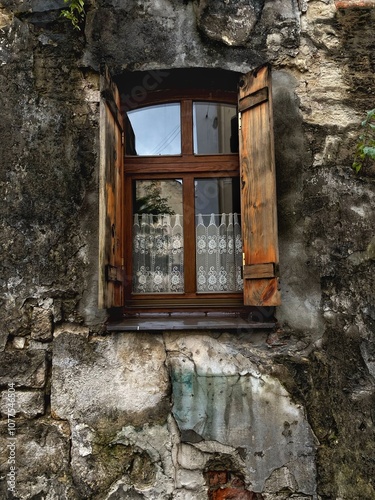 old window in the old house