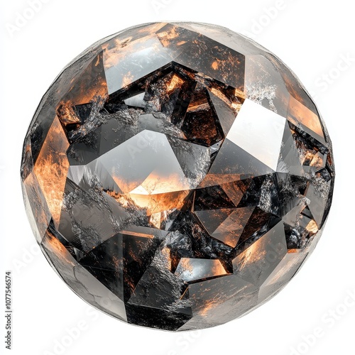 Faceted gemstone sphere wit...
