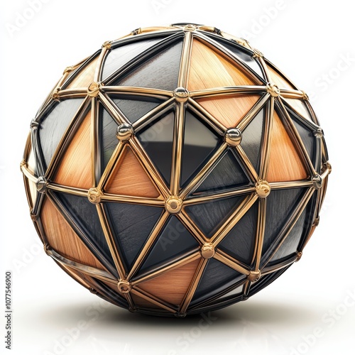 Faceted gemstone sphere wit...