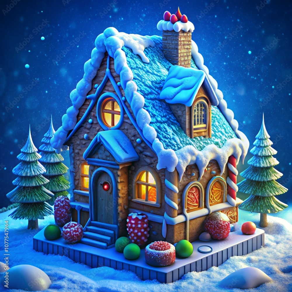 Blue and White Gingerbread