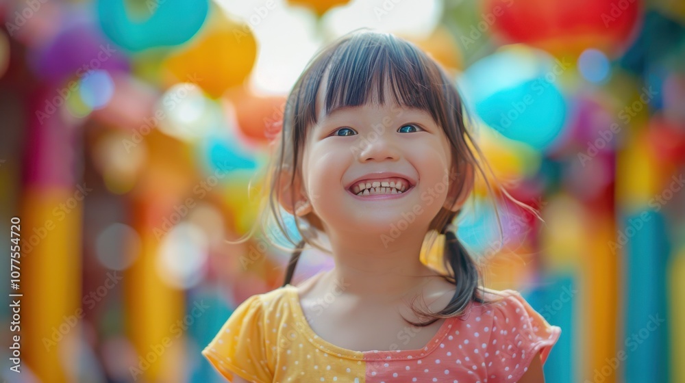 Embracing a colorful setting, a confident Asian kid's charismatic pose exudes natural charm and youthful confidence Embracing a colorful setting, a confident Asian kid's charismatic pose exudes natural charm and youthful confidence