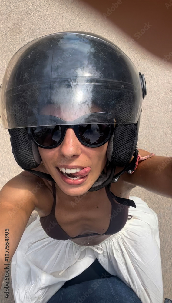 Funny UGC POV selfie riding motorcycle Funny UGC POV selfie riding motorcycle