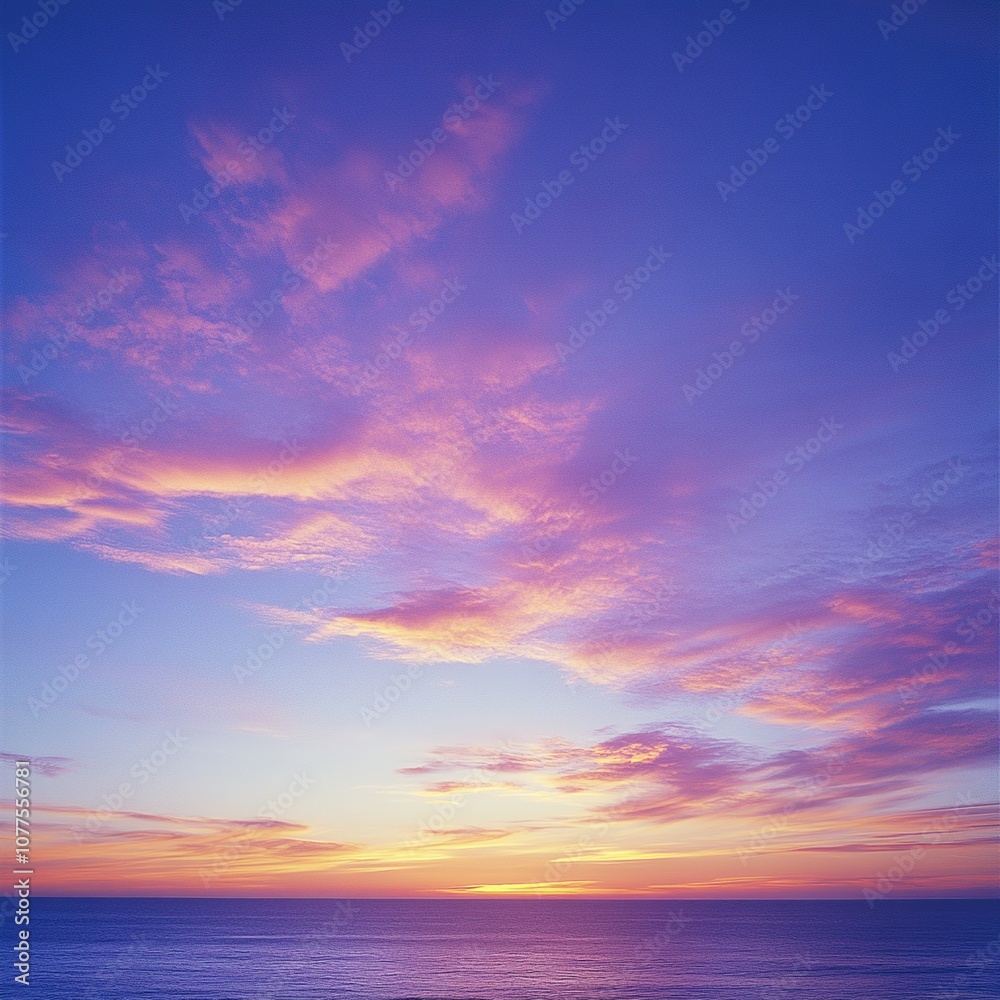 Golden hour sky with pink and blue clouds, vibrant, peaceful. Golden hour sky with pink and blue clouds, vibrant, peaceful.