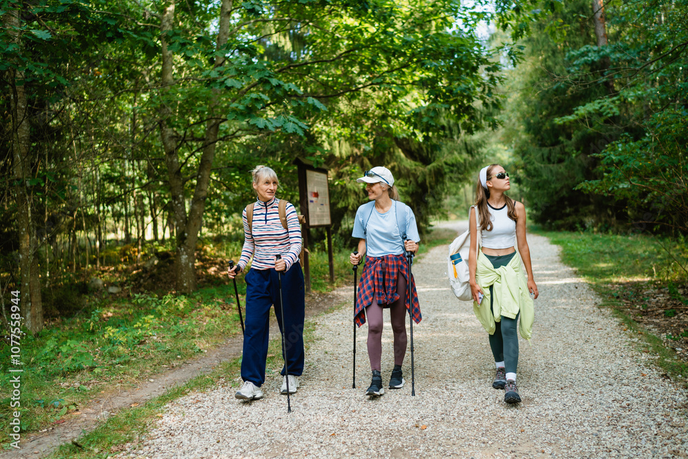 Women on a hiking trip Women on a hiking trip