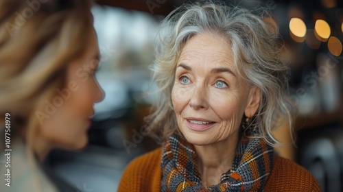 Portrait of smiling mature woman looking at camera while standing in clothing store