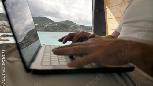 Productivity in vanlife with focus on the keyboard and nature beyond