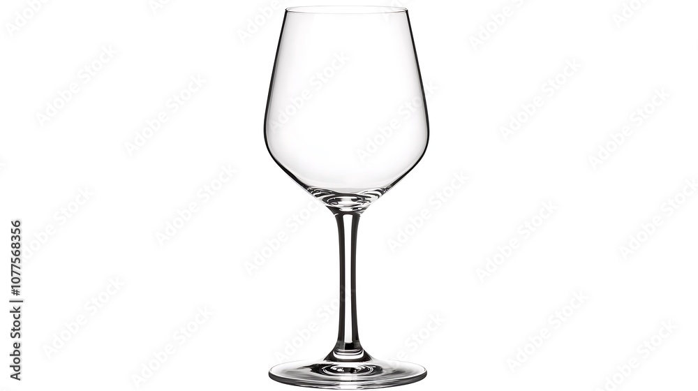Glass goblet for white wine on a white background. Glass goblet for white wine on a white background.