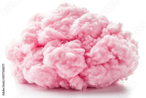 A fluffy pink cotton candy close-up. Perfect for illustrating sweetness, fun, or a carnival theme.