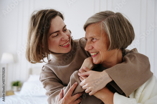 Mother with her adult daughter