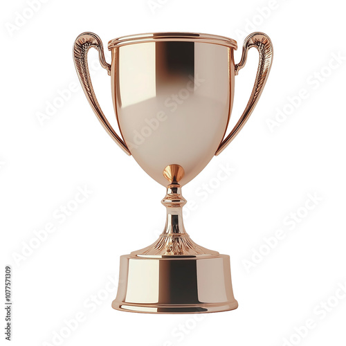 gold trophy cup isolated on white