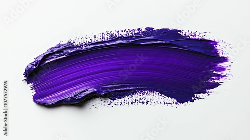 A Swirl of Deep Purple Paint on a White Background photo