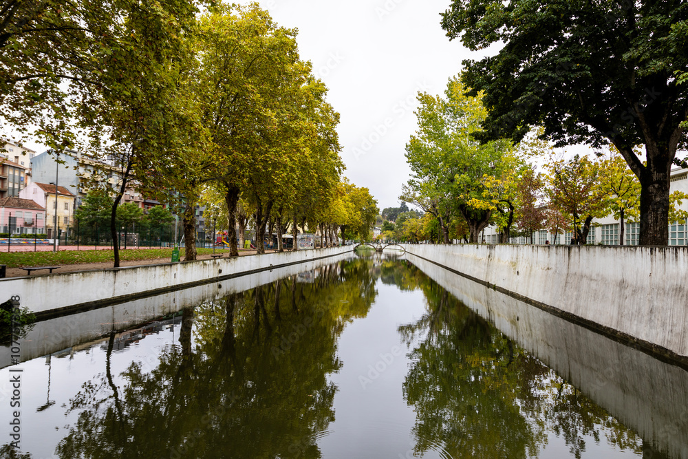 Leiria, urban park along the Lis River