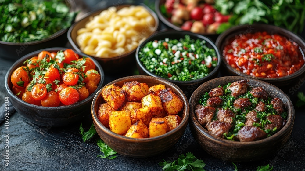 a group of different foods