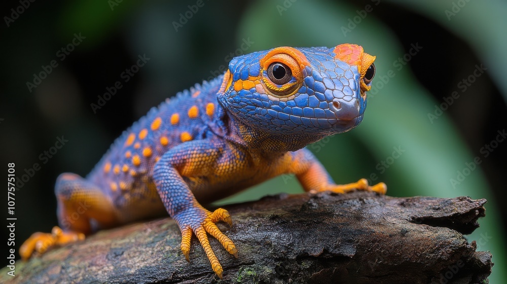 Obraz premium a lizard on a branch