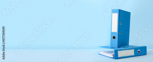 Obraz na płótnie Office folders on color background