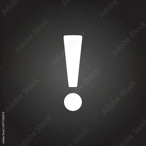 Exclamation point icon graphic resource business presentation hazard sign