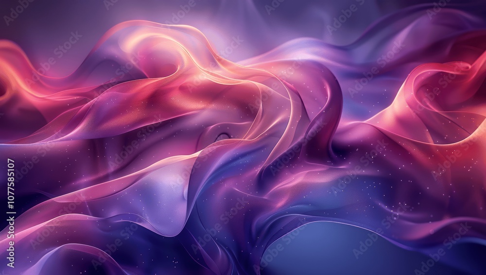 Blue Purple Abstract Digital Art Background with Curved Lines Blue Purple Abstract Digital Art Background with Curved Lines