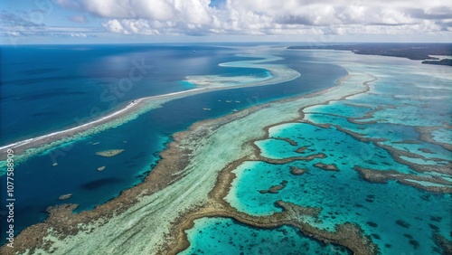 aerial view of the sea