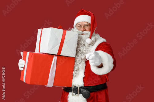Santa Claus with Christmas ...