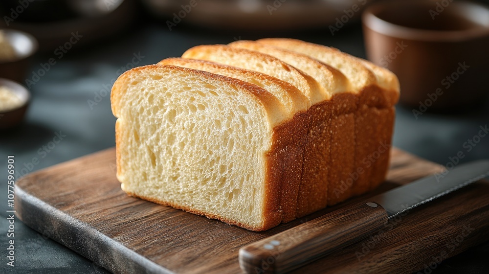 a slice of bread and a knife on a wooden board a slice of bread and a knife on a wooden board
