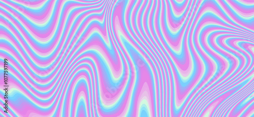 Abstract Holographic Background. Y2k Gradient Pattern. Acid Optical Illusion Texture.