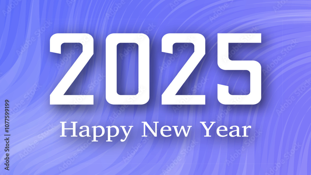 2025 Happy New Year on colorful background 2025 Happy New Year on colorful background