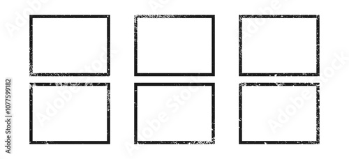 Wallpaper Mural Set of grunge borders in rectangle form Torontodigital.ca