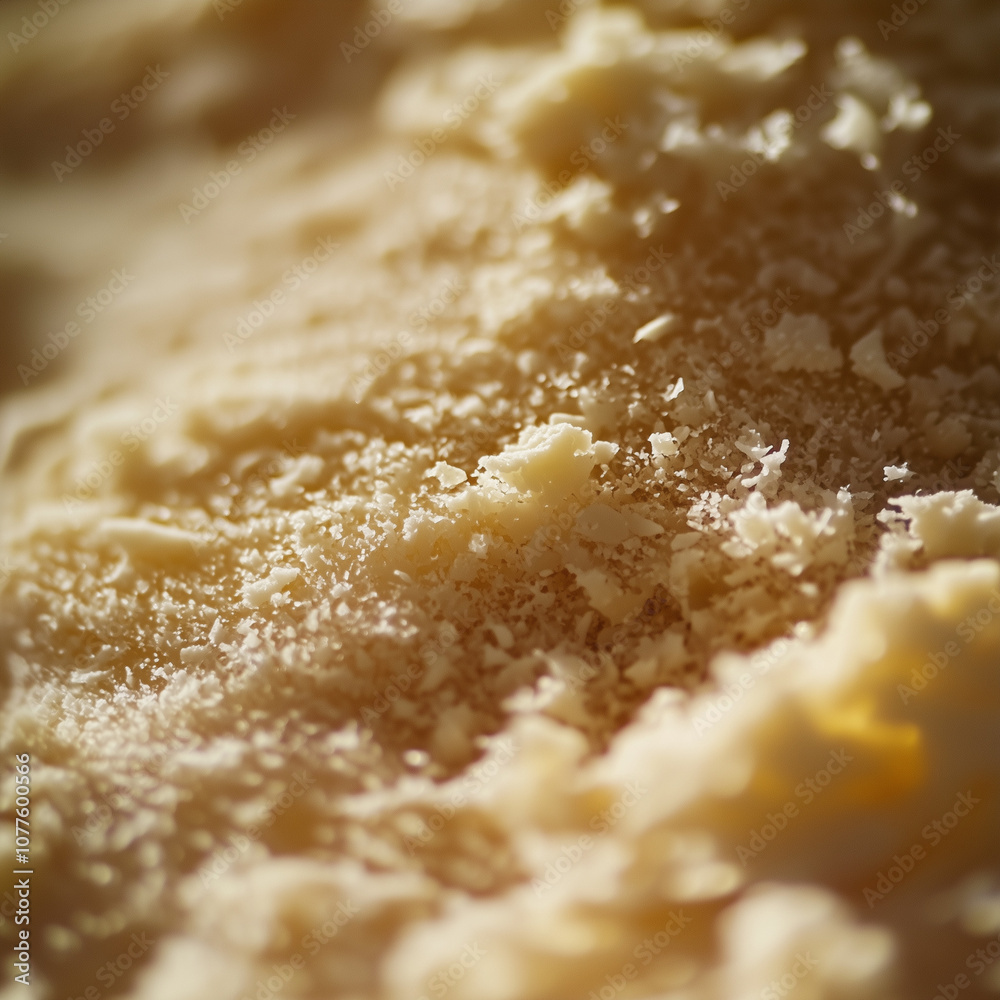macro shot of finely grated parmesan casting shadows, showcasing intricate textures and golden hues macro shot of finely grated parmesan casting shadows, showcasing intricate textures and golden hues