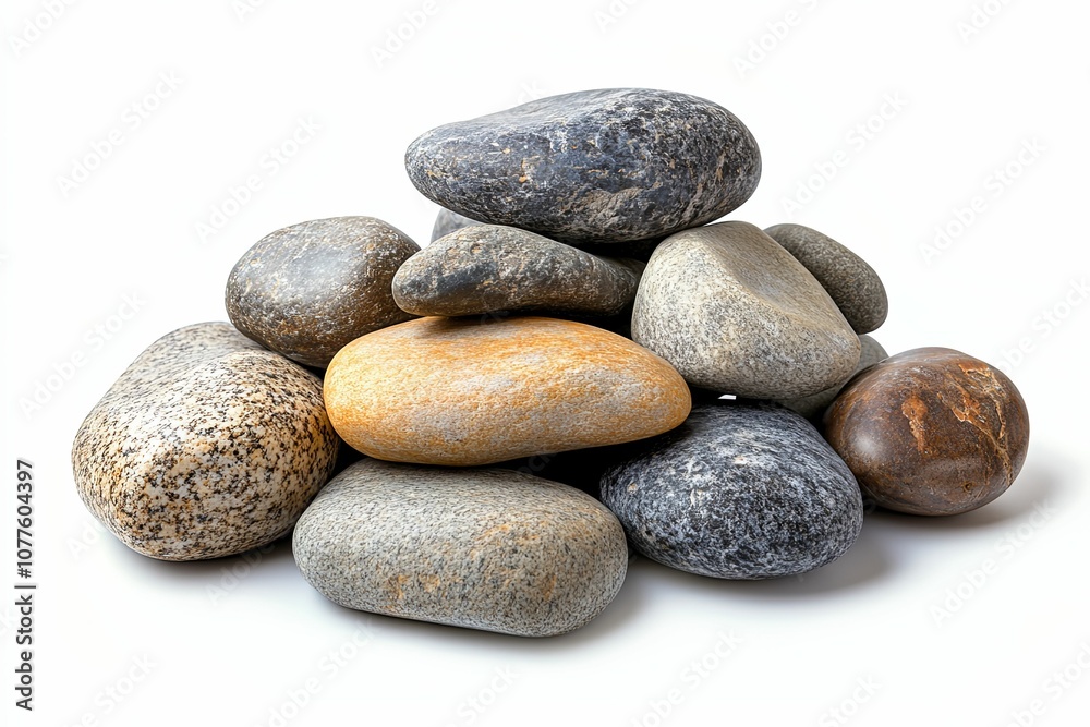A Collection of Smooth, Rounded River Stones A Collection of Smooth, Rounded River Stones