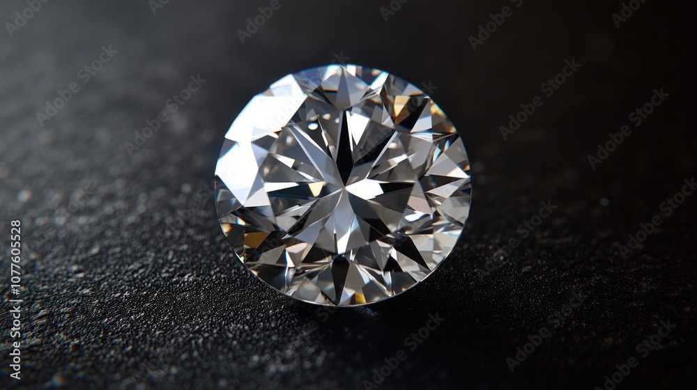 A Sparkling Diamond on a Dark Background A Sparkling Diamond on a Dark Background
