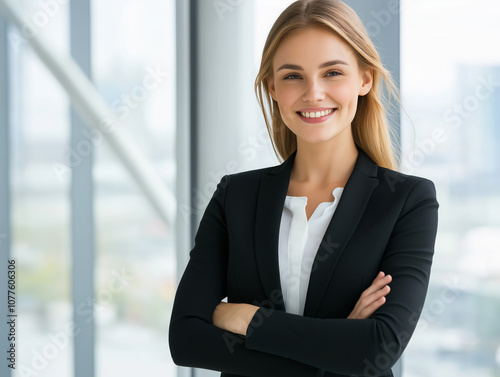 Portrait of a successful young businesswoman smiling